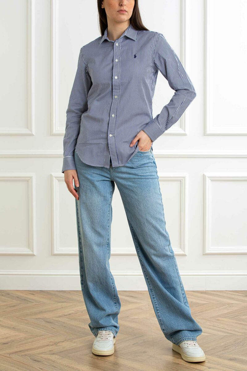 RALPH LAUREN-CAMICIA DONNA M/L-RL891379P5 ROYAL 8