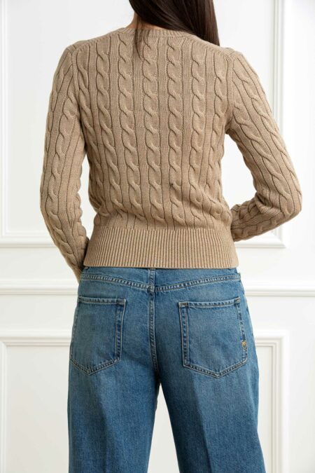 RALPH LAUREN-CARDIGAN TRECCE-RL891643P5 BEIGE S