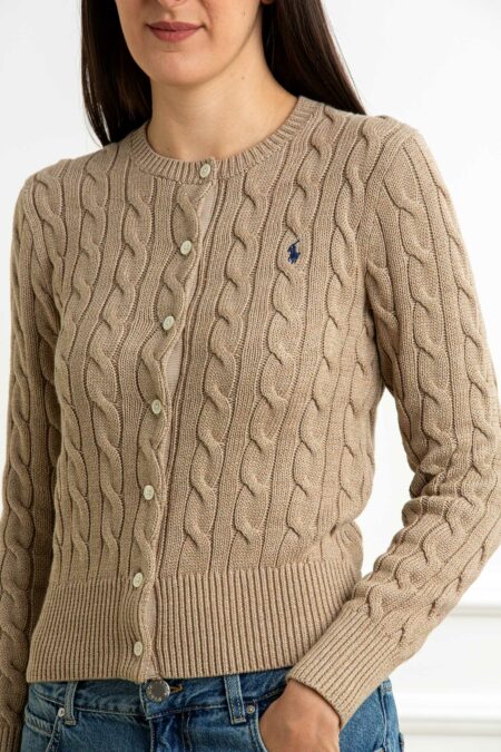 RALPH LAUREN-CARDIGAN TRECCE-RL891643P5 BEIGE S