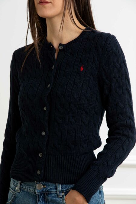 RALPH LAUREN-CARDIGAN TRECCE-RL891643P5 NAVY S