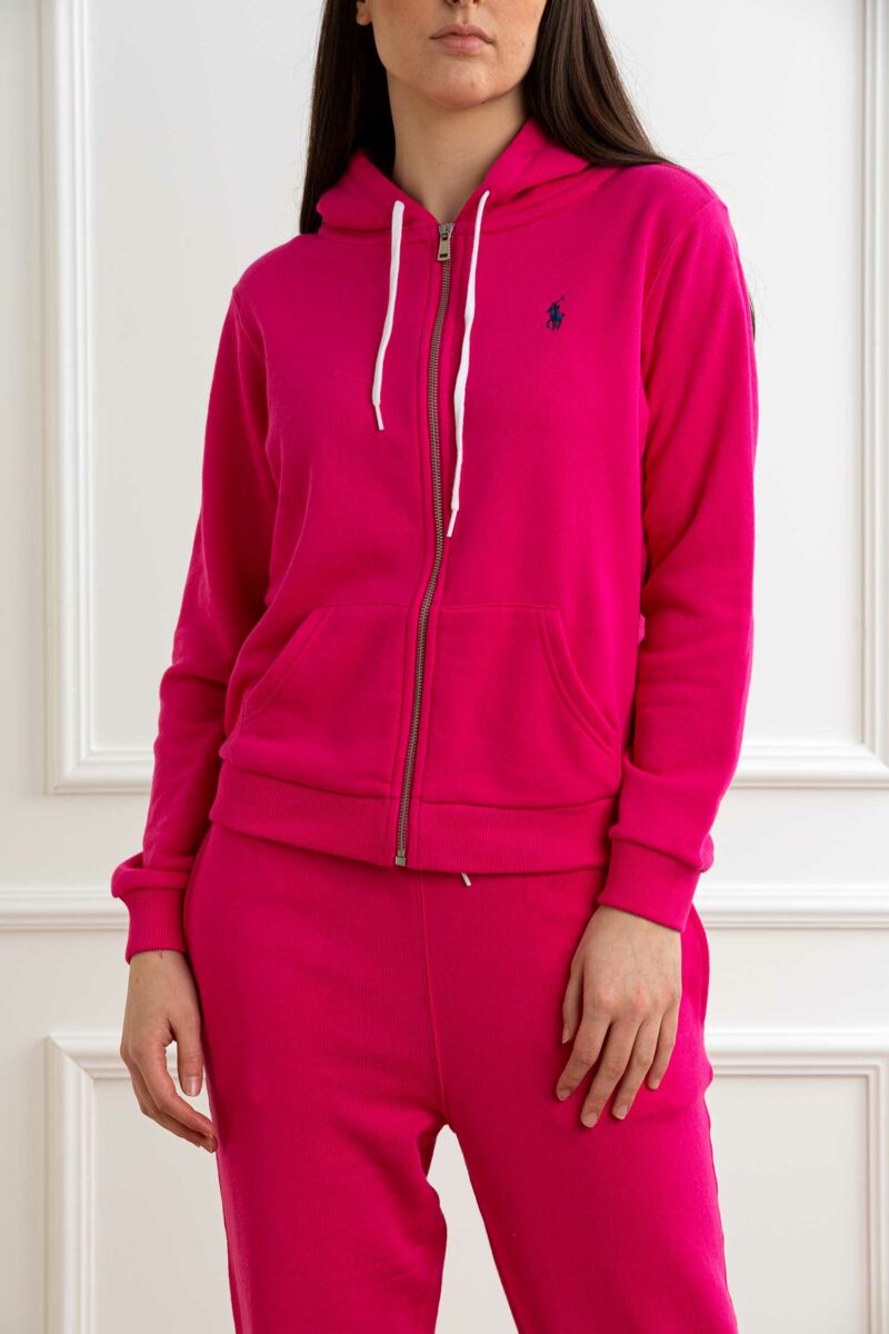 RALPH LAUREN-FELPA CON ZIP-RL935584P5 PINK S