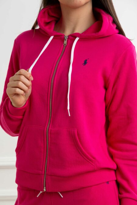RALPH LAUREN-FELPA CON ZIP-RL935584P5 PINK S