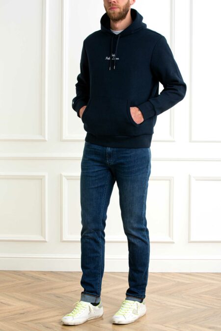 RALPH LAUREN-FELPA UOMO CON CAPPUCCIO-RL936586 NAVY XL