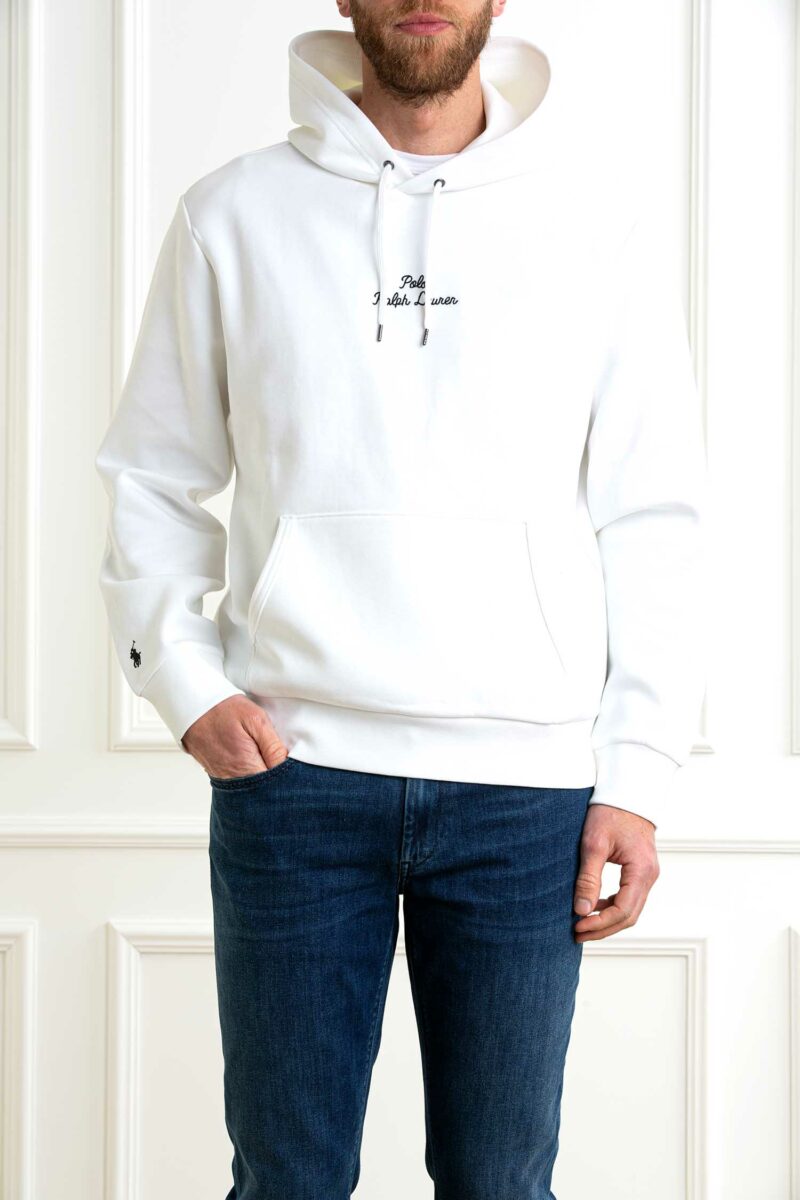 RALPH LAUREN-FELPA UOMO CON CAPPUCCIO-RL936586 WHITE XL