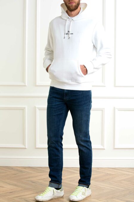 RALPH LAUREN-FELPA UOMO CON CAPPUCCIO-RL936586 WHITE XL