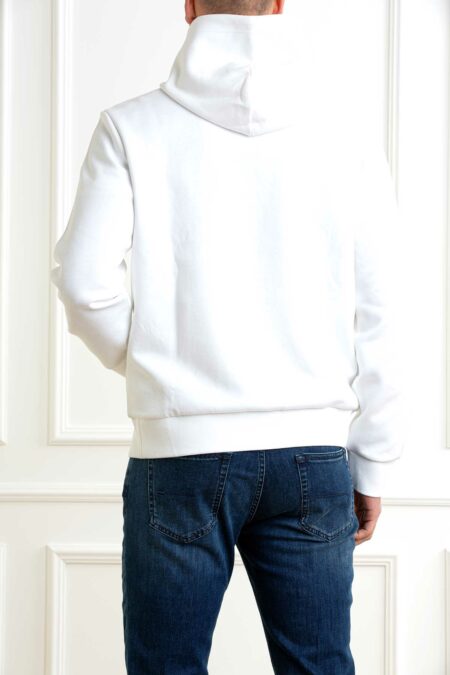 RALPH LAUREN-FELPA UOMO CON CAPPUCCIO-RL936586 WHITE XL