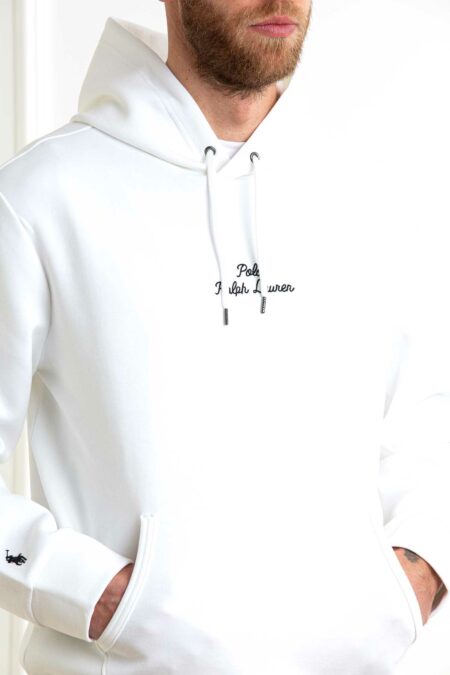 RALPH LAUREN-FELPA UOMO CON CAPPUCCIO-RL936586 WHITE XL