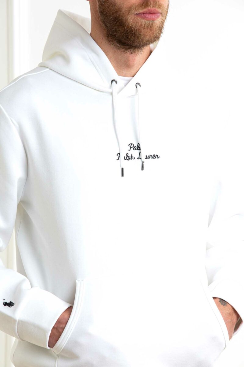 RALPH LAUREN-FELPA UOMO CON CAPPUCCIO-RL936586 WHITE XL