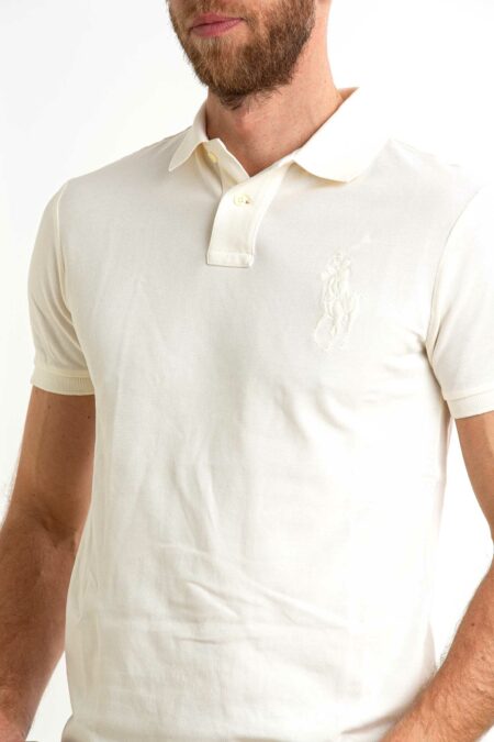 RALPH LAUREN-POLO  M/M SLIM FIT BIG PONY-RL938137 CREAM S