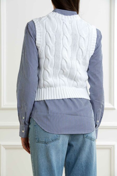 RALPH LAUREN-GILET IN COTONE-RL959295 WHITE S