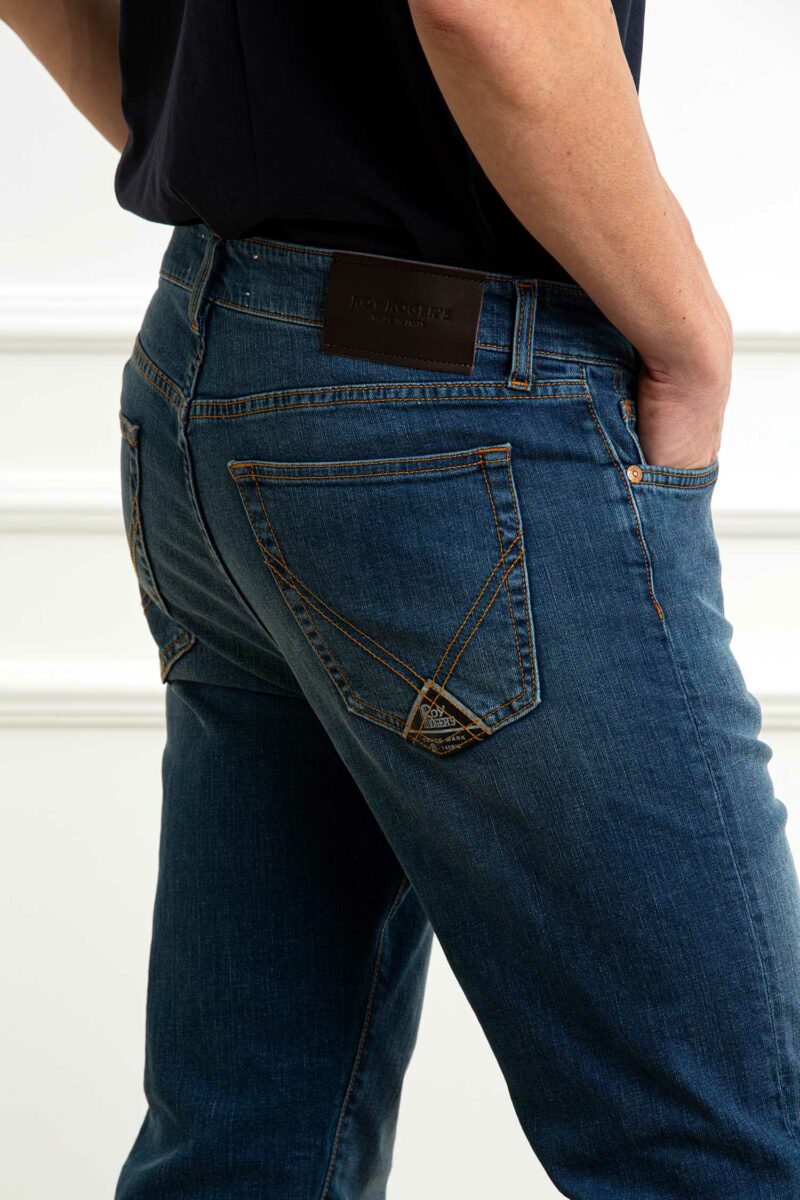 ROY ROGER'S-JEANS New 529 MAN Elast. Weared 10-RRRRU118D0210028P5 DENIM 38