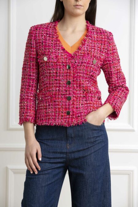 TAGLIATORE-GIACCA DONNA BOUCLE-TADHARMAL30015 FUCHSIA 46