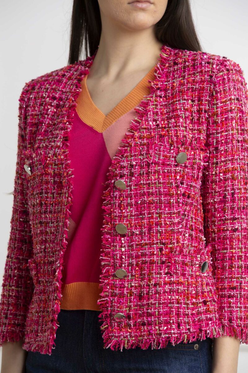 TAGLIATORE-GIACCA DONNA BOUCLE-TADHARMAL30015 FUCHSIA 46