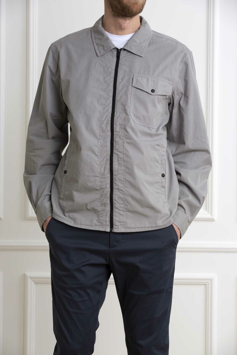 WOOLRICH-GABARDINE OVERSHIRT-WLWOOS0113MRUT3665 GREY S
