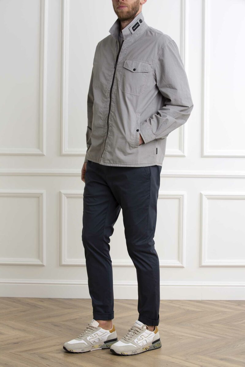 WOOLRICH-GABARDINE OVERSHIRT-WLWOOS0113MRUT3665 GREY S