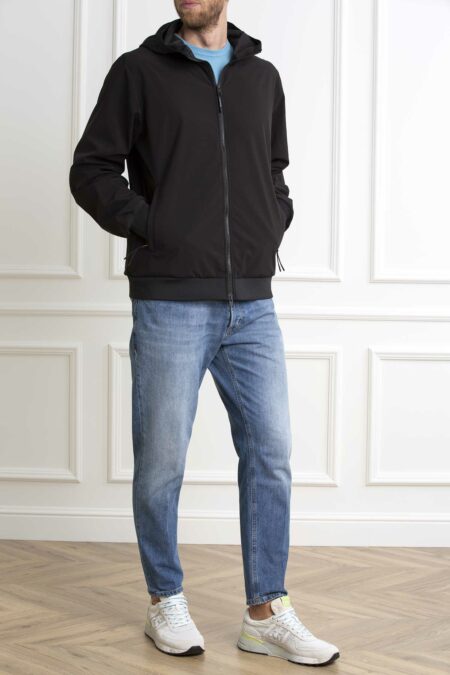 WOOLRICH-FELPA SOFT SHELL FULL ZIP-WLWOSW0223MRUT3678 BLACK XL