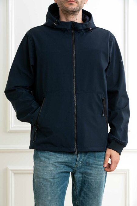 WOOLRICH-GIUBBINO SOFT SHELL-WWCFWOOU1155MRUT3496 BLUE XL