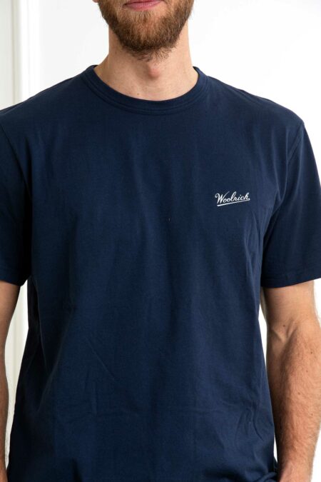 WOOLRICH-T-SHIRT LOGO-WWCFWOTE0144MRUT2926 BLUE XXL