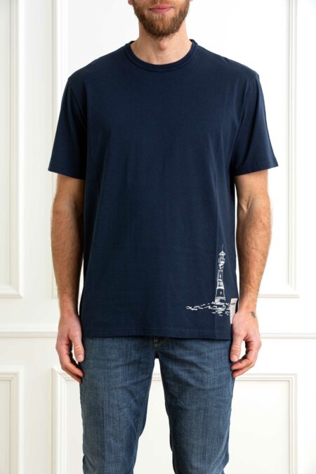 WOOLRICH-T-SHIRT OFFSHORE-WWCFWOTE0159MRUT2926 BLUE XL