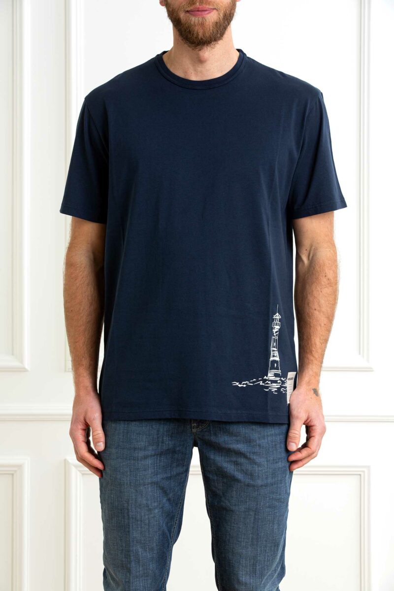 WOOLRICH-T-SHIRT OFFSHORE-WWCFWOTE0159MRUT2926 BLUE XL