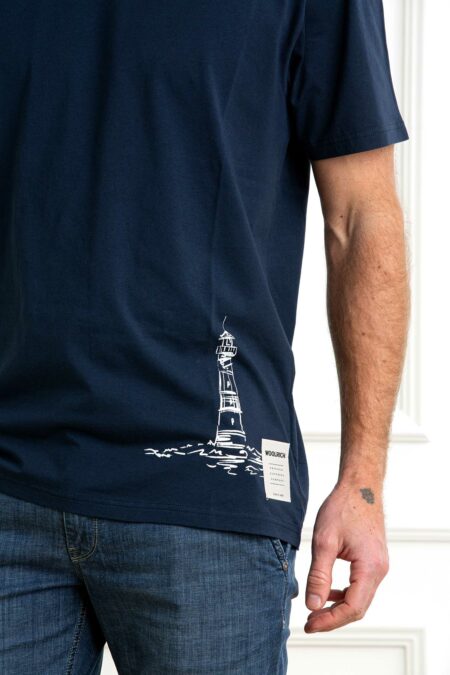 WOOLRICH-T-SHIRT OFFSHORE-WWCFWOTE0159MRUT2926 BLUE XL