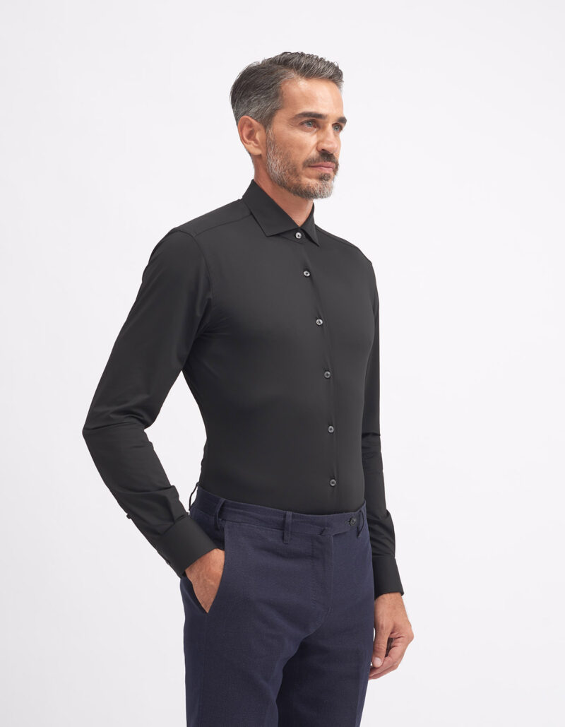 XACUS-CAMICIA SLIM ACTIVE-XA11460658CC NER 44