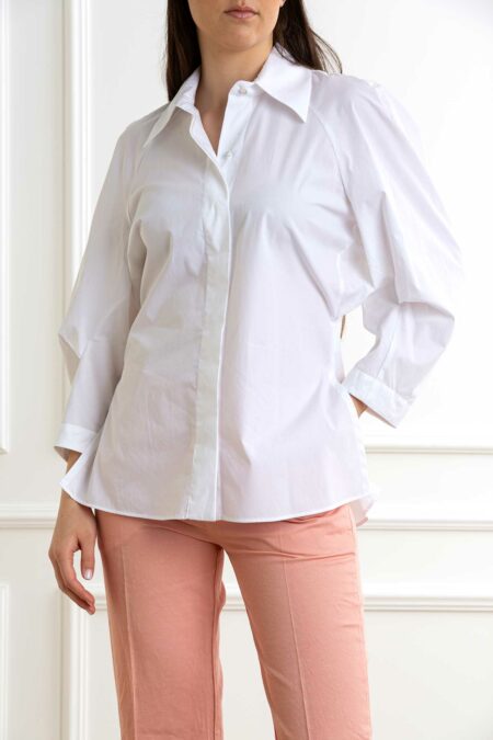 XACUS-CAMICIA COTONE DONNA-XA15112KYLE BIANCO 44