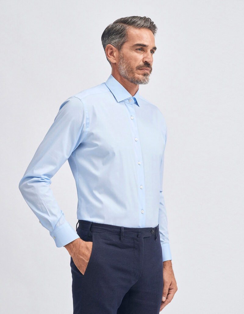 XACUS-CAMICIA TAILOR STRECTH TU-XA16125558CC AZZ 45