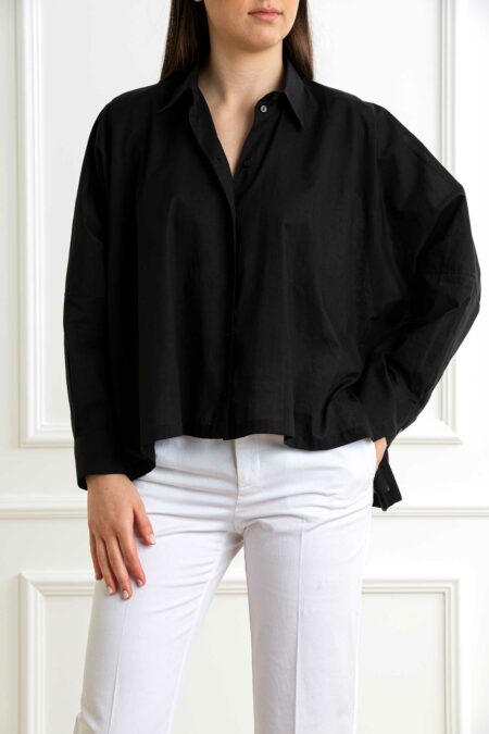 XACUS-CAMICIA AMPLIA-XA85110DOT NERO 42