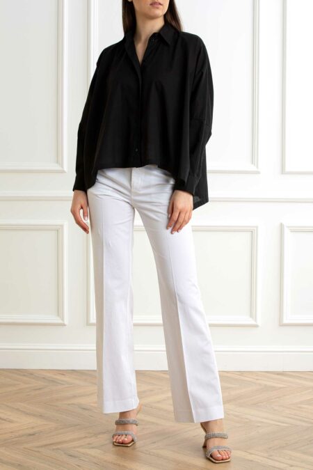 XACUS-CAMICIA AMPLIA-XA85110DOT NERO 42