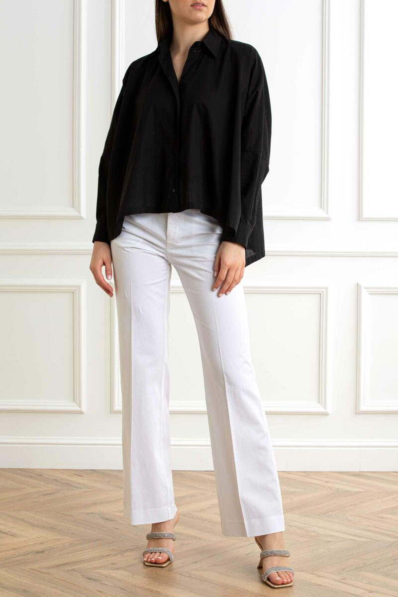 XACUS-CAMICIA AMPLIA-XA85110DOT NERO 42