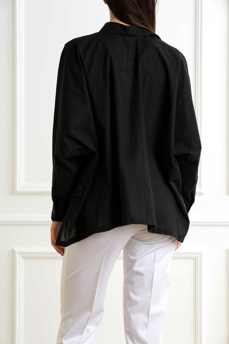 XACUS-CAMICIA AMPLIA-XA85110DOT NERO 42