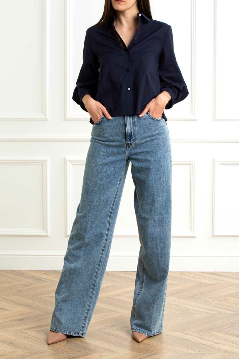 XACUS-CAMICIA DONNA UNITA-XA85110MARGOT BLU 44