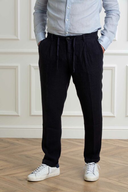 40WEFT-PANTAL.UOMO LUNGO LINO-40COACH2103 BLU 54