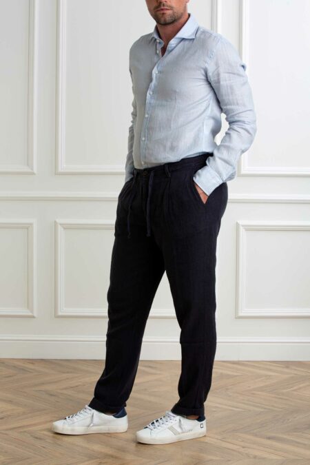40WEFT-PANTAL.UOMO LUNGO LINO-40COACH2103 BLU 54