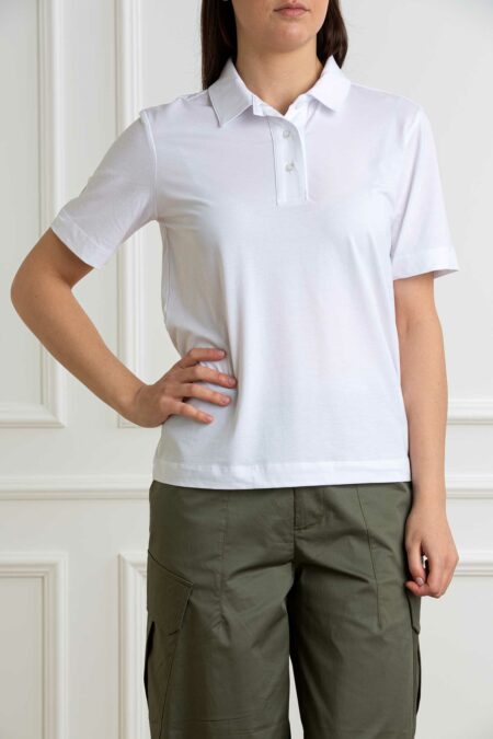ALPHA-POLO MEZZA MANICA-APAD2303B BIANCO 44