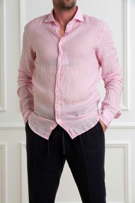 BASTONCINO-CAMICIA LINO-BAB050164SIMO ROSA 42