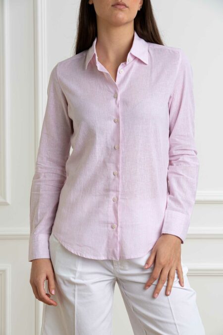 BASTONCINO-CAMICIA LINO RIGA PICCOLA-BAD1114PAOLA ROSA XL