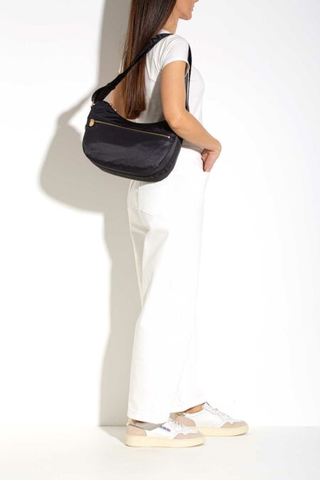 BORBONESE-BORSA LUNA BAG SMALL-BO934107I15CC DARKBLACK TU