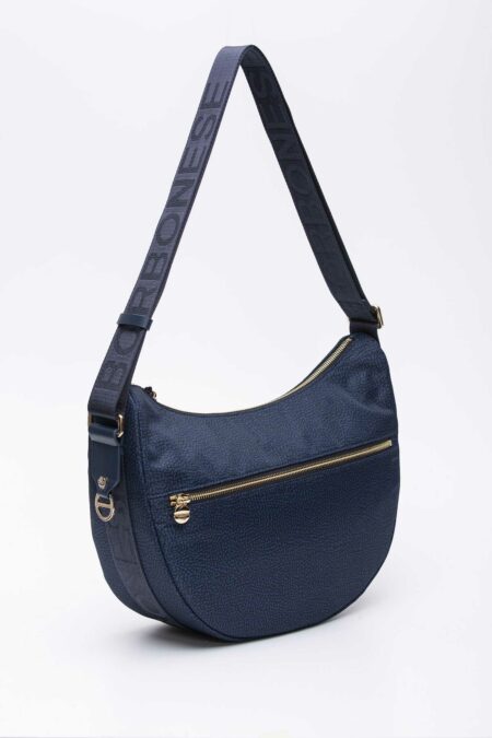 BORBONESE-BORSA LUNA BAG MIDDLE-BO934108I15CC BLU TU