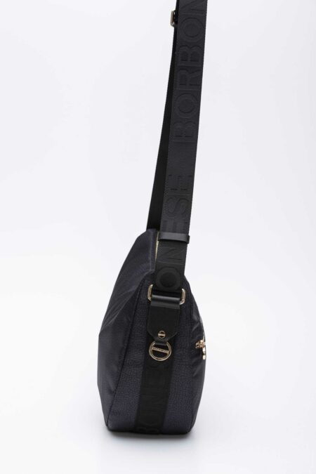 BORBONESE-BORSA LUNA BAG MIDDLE-BO934108I15CC DARKBLACK TU