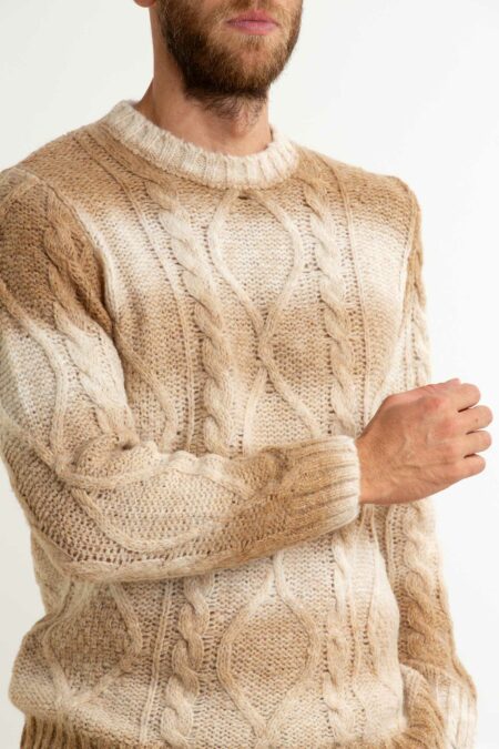 DANIELE ALESSANDRINI-MAGLIA LAVORATA-ALDA1FW26M042 CAMEL M