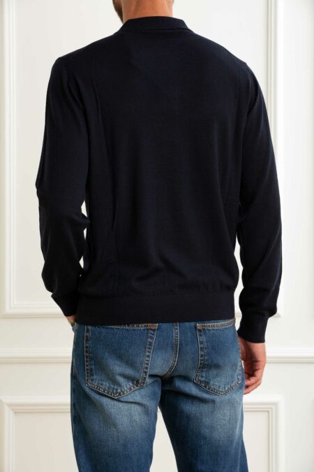 ALPHA-MAGLIA POLO 100% MERINOS-APFE6314B52A NOTTE 56