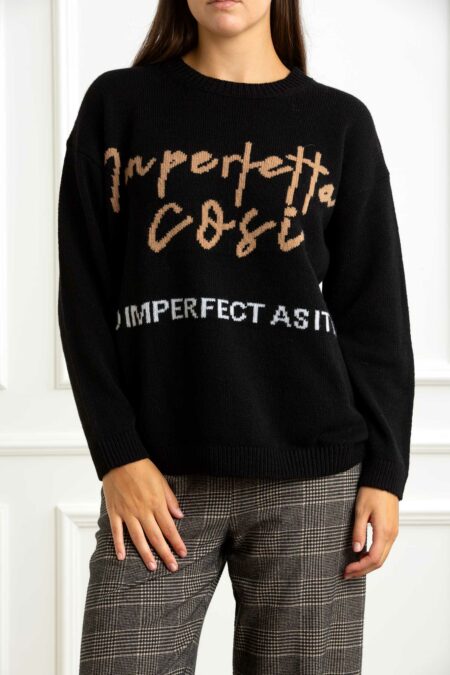 ALESSIA SANTI-MAGLIA GIROCOLLO-AS521SD53054 NERO 2