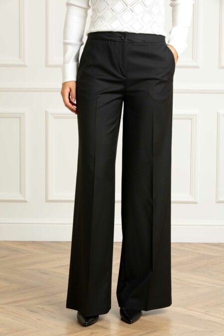 BLUGIRL-PANT. PALAZZO FRESCO DI LANA-BGRF5267T207A NERO 44