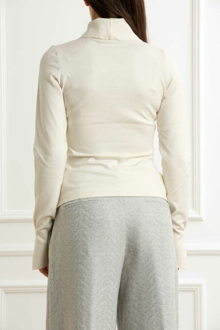 BLUGIRL-MAGLIA C/COLLETTO MIST.VISCOSA-BGRF5269MA41R CHALK S