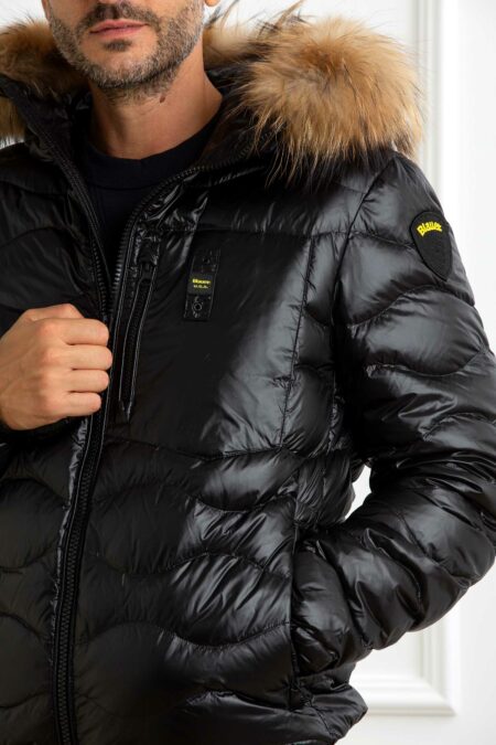 BLAUER-PIUMINO CAPP. WAVEFUR UOMO-BLBLUC03533006355 NERO XL