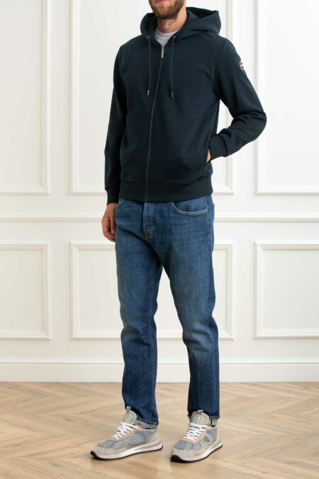 COLMAR ORIGINALS-FELPA ZIP C/CAPP. E TASCHE LATER.-COL6249R1WX BLU XXL