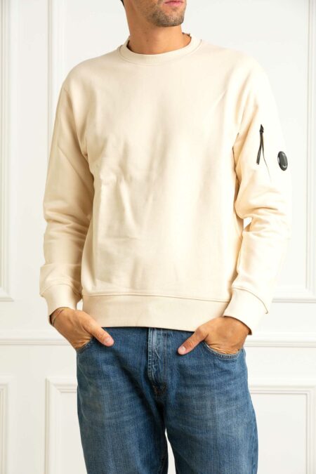 CP COMPANY-FELPA IN DIAGONAL RAISED FLEECE-CPCCMSS713A005086W SHELL XL