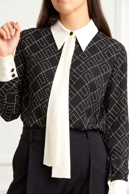 ELISABETTA FRANCHI-CAMICIA-EFCA10456E2 NEROMILK 44